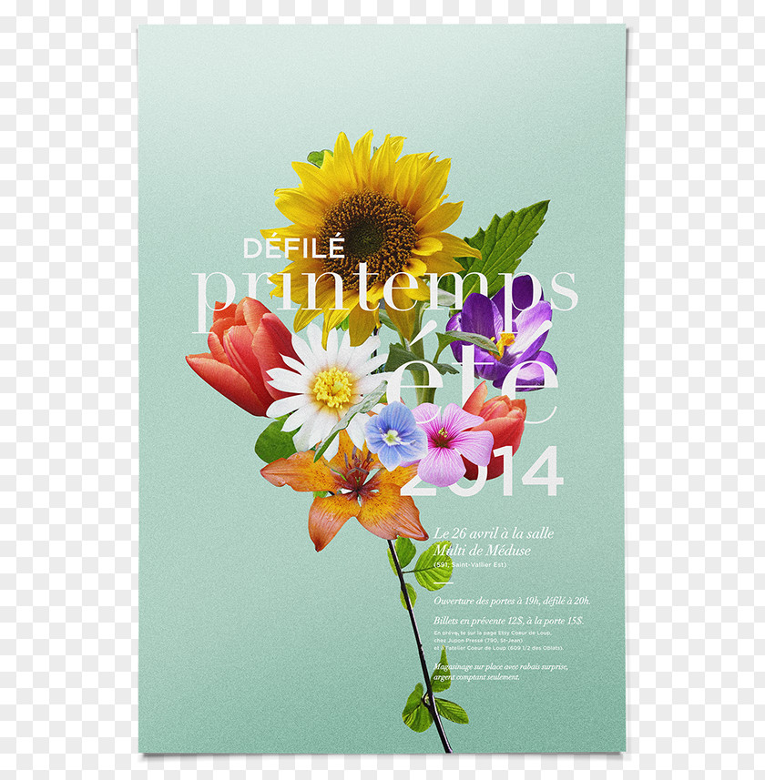Airshow Poster Floral Design Cut Flowers PNG