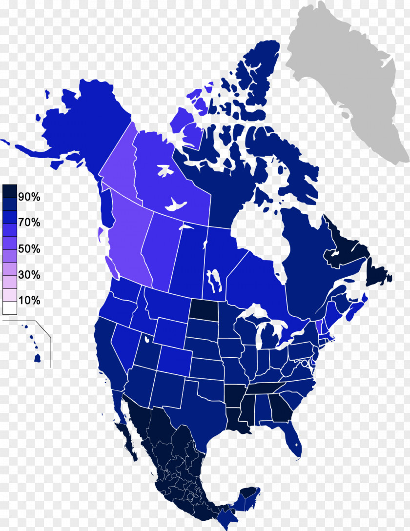 America Canada North Vector Map PNG