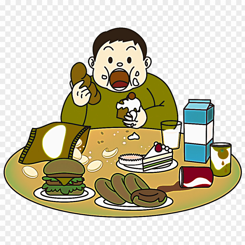 Sharing Eating Cartoon Meal Clip Art Junk Food Group PNG