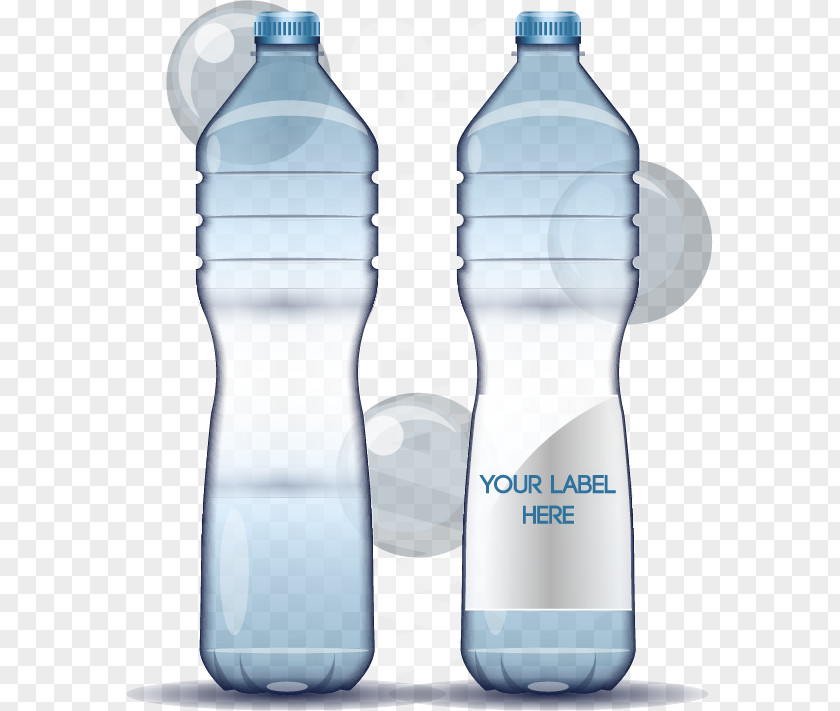 Drops Background Bottle Design Water Mineral Plastic PNG