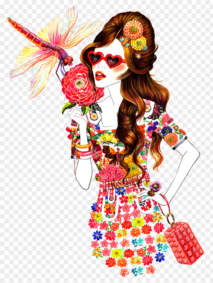 Girls Fashion Illustration Book Graphic Design PNG