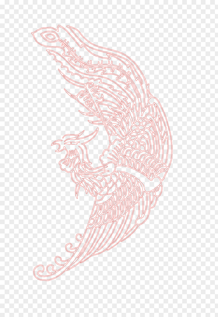 Red Phoenix Text Pink Illustration PNG
