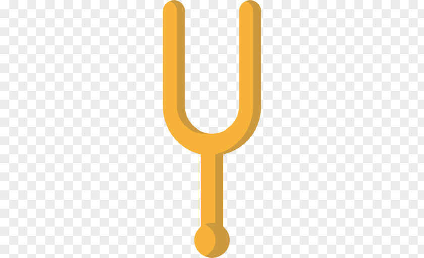 Yellow Vocal Fork Download Icon PNG