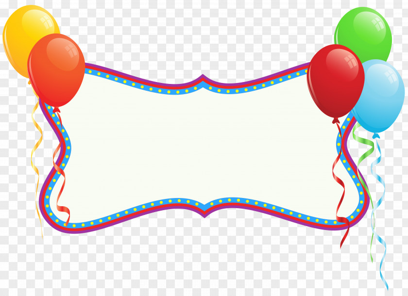 Birthday Holiday Banner With Balloons Clipart Cake Gift Clip Art PNG