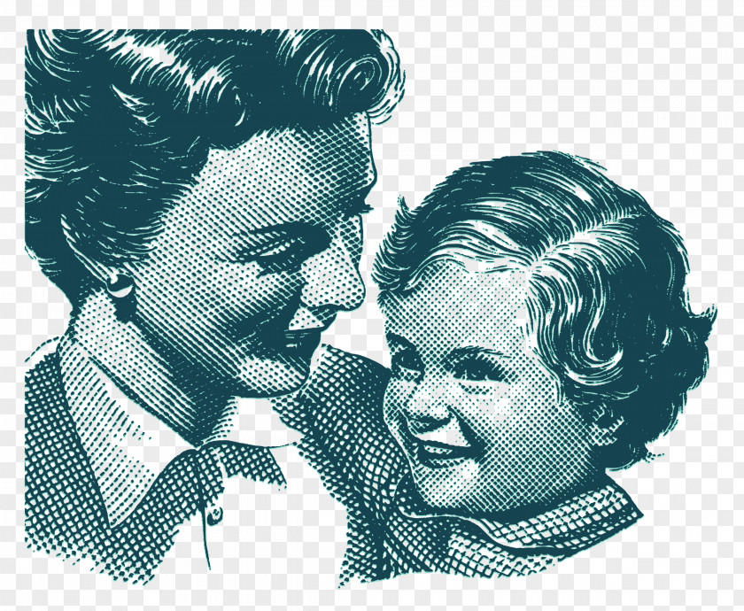 Daughter Mother Vintage Child Clip Art PNG