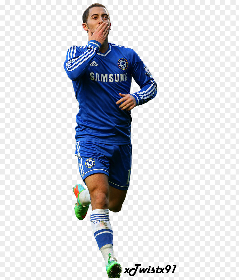 Football Eden Hazard Chelsea F.C. Jersey 2017–18 Premier League Soccer Player PNG