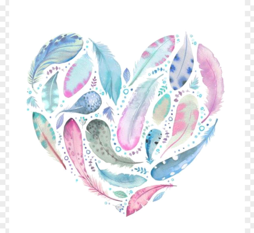Heart Image Watercolor Painting Blanket Video Art Wash PNG