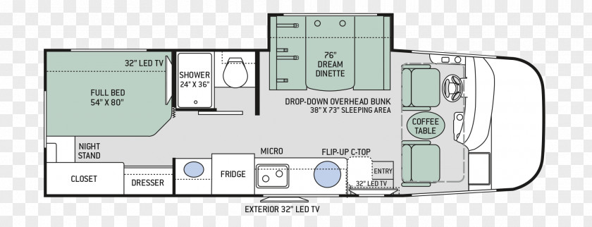 House Thor Motor Coach Floor Plan Campervans PNG