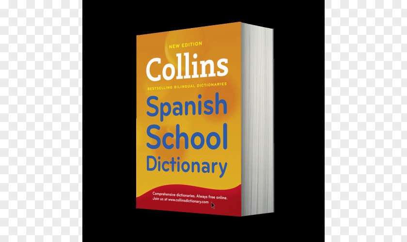 Book Collins English Dictionary Spanish School French Paperback PNG