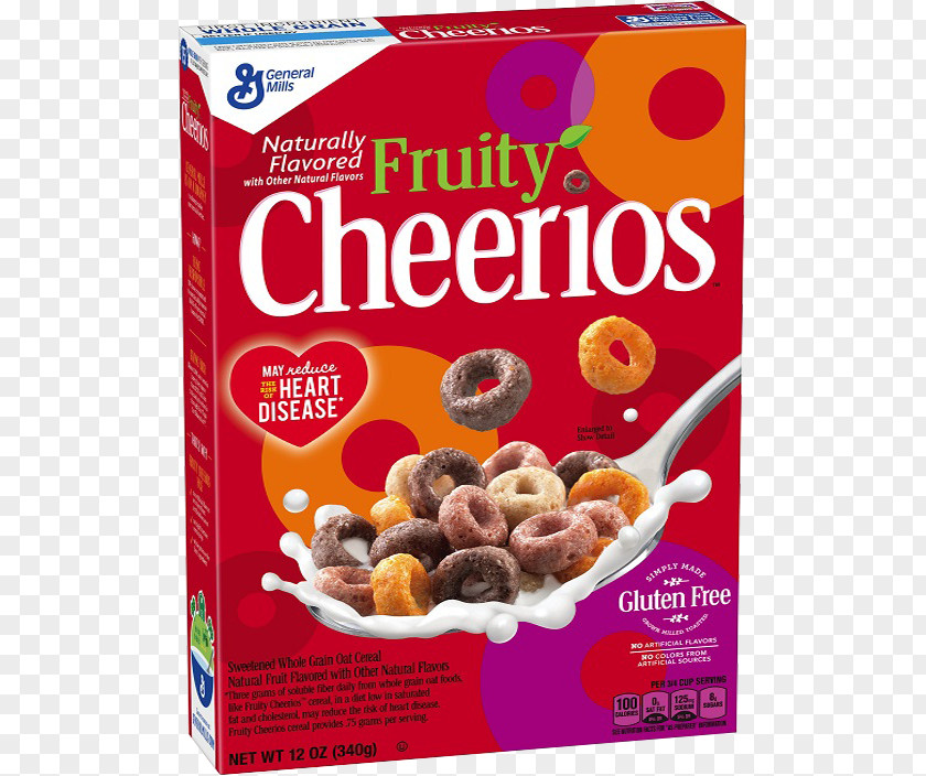 Breakfast Cereal General Mills Fruity Cheerios Honey Nut PNG