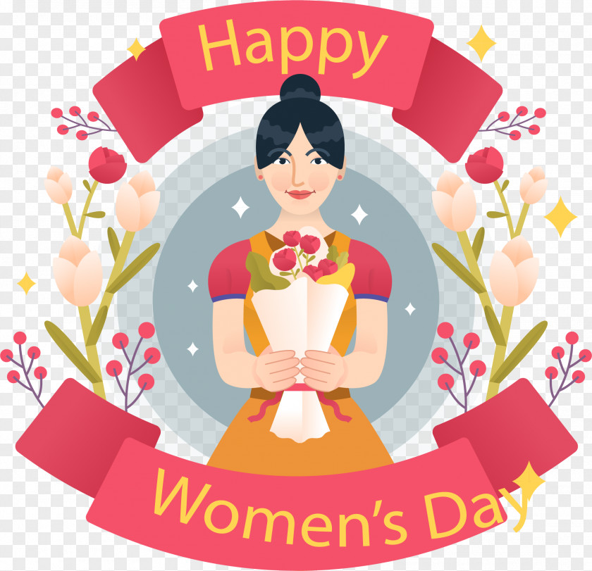 Due International Women's Day Art Design Woman Image PNG