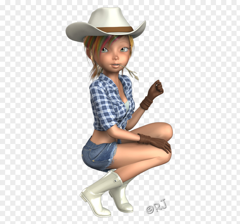 Japan Cowboy Hat Dolly Style Toddler PNG