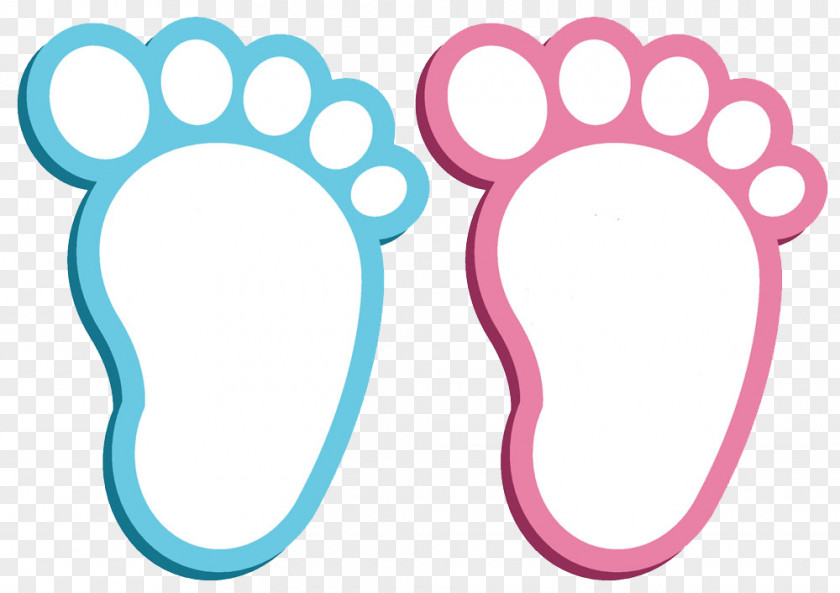 Blue Pink Cartoon Footprints Pattern Wedding Invitation Baby Shower Stock Photography Clip Art PNG