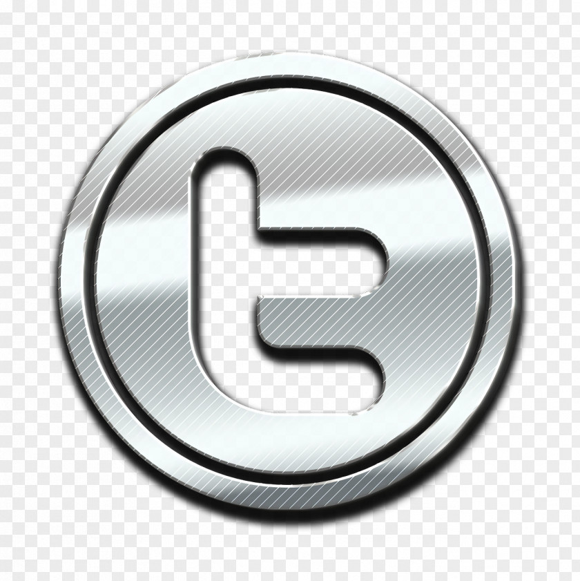 Metal Number Social Network Icon Twitter PNG