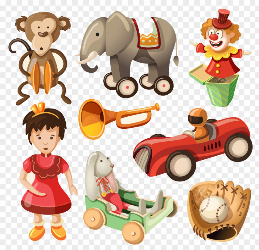 Cartoon Animals And Children PNG