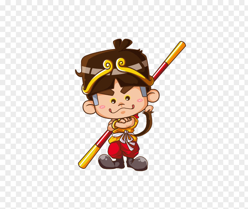 Cartoon Monkey Sun Wukong Illustration PNG