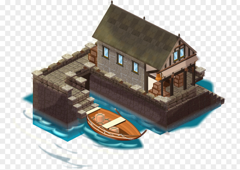 Isometric Building Roof PNG