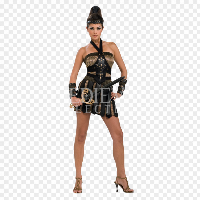 Woman Warrior Costume Party Gladiator Dress PNG