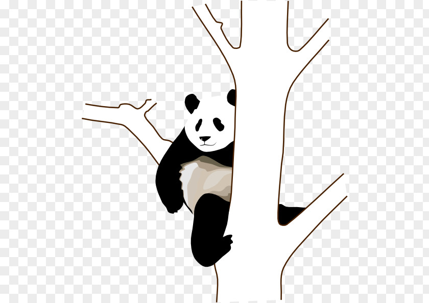 Panda Bear Outline Giant Red Clip Art PNG