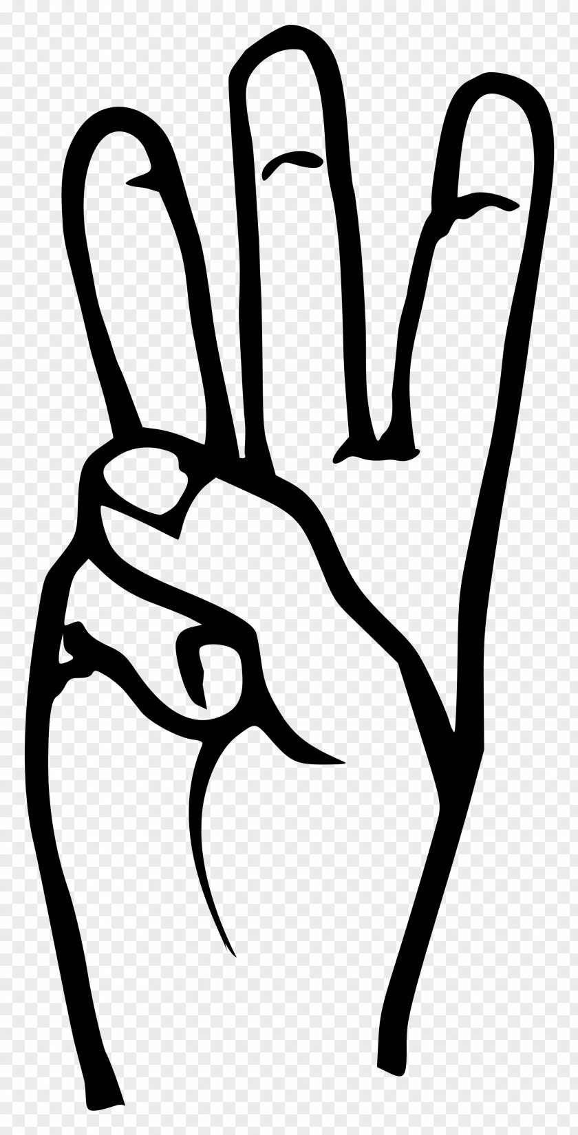 Word American Sign Language W PNG