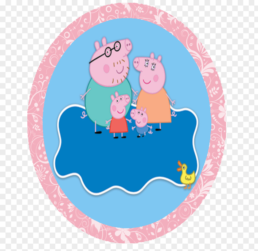 PEPPA PIG Birthday Party Paper Convite Easter Egg PNG
