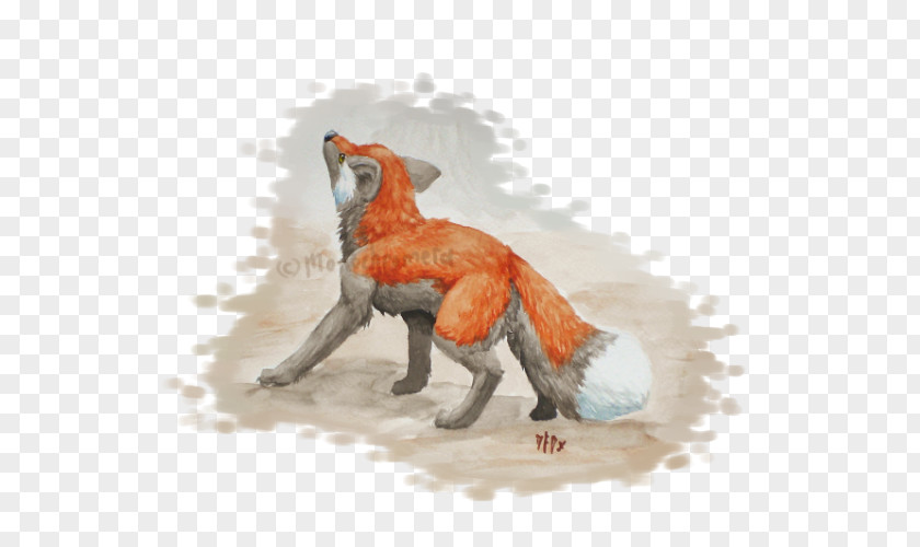 Fox Watercolor Red Dog Mammal Canidae Carnivora PNG