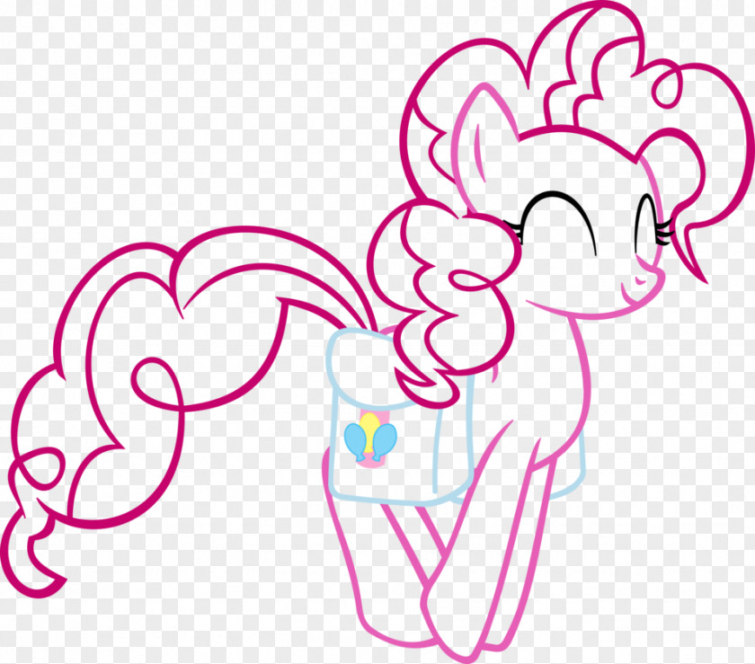 Jumping Cow Outline Pinkie Pie Clip Art Pony Illustration DeviantArt PNG