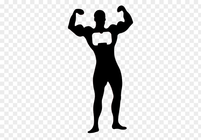 Silhouette Muscle Bodybuilding Clip Art PNG