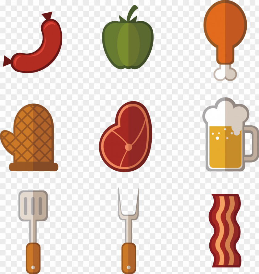 Vector Painted Barbecue Food Pilsner Urquell Sausage Beer PNG