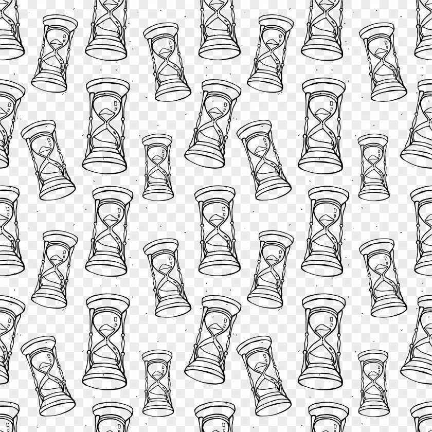Hourglass Vector Shading Material Sketch PNG