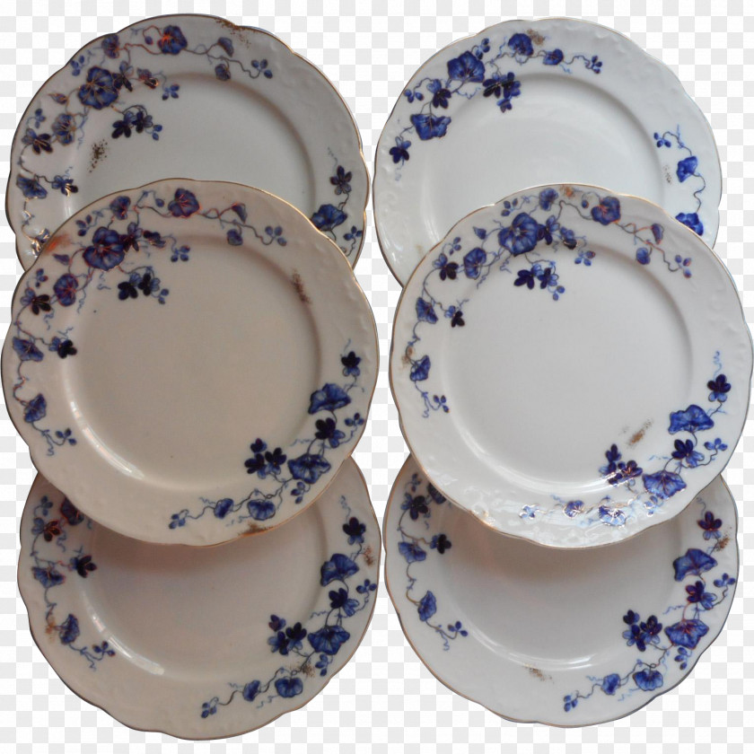 Plate Blue And White Pottery Ceramic Saucer Tableware PNG