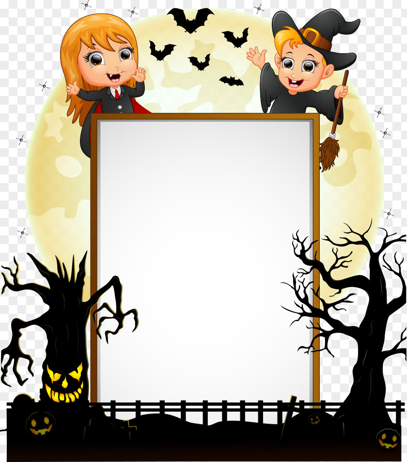 Vector Halloween Kids Costume Illustration PNG
