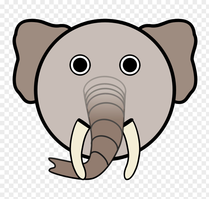 Cartoon Elephant Face Drawing Clip Art PNG