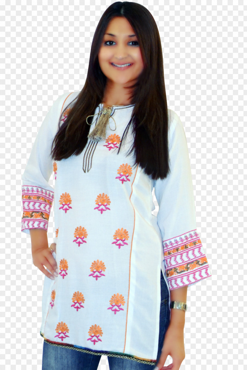 Linen Thread Kurta Blouse Shirt PNG