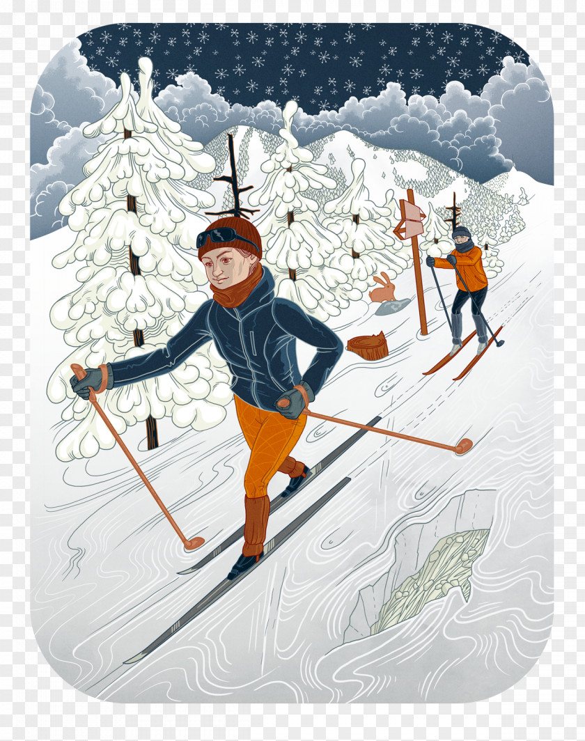 Winter Travel Biathlon Ski Bindings Poles Nordic Skiing PNG