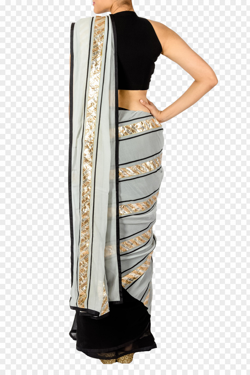 Cny 2018 Dress And Blouse Sari Black Grey Sleeve PNG