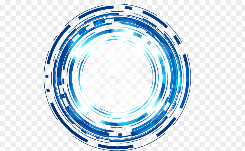 Science And Technology Abstract Blue Fantasy Glow Circle PNG