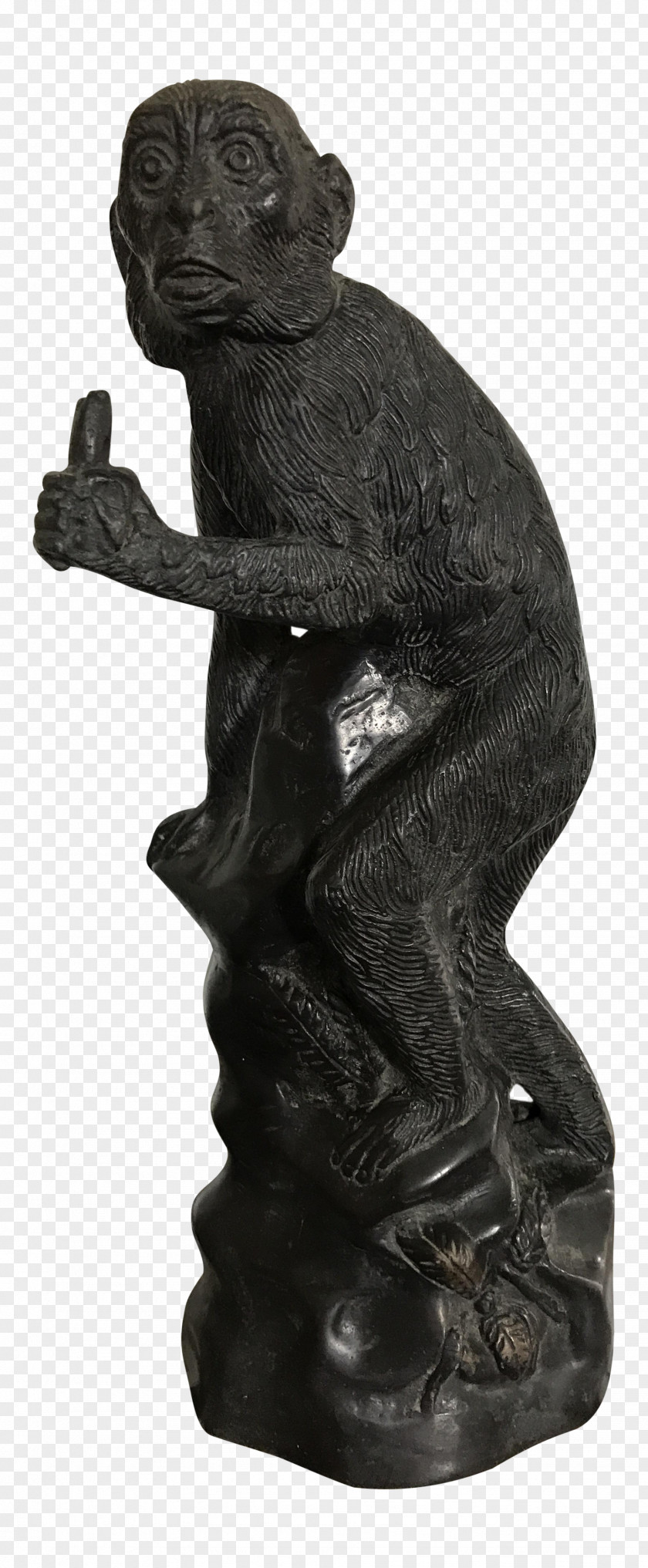 Bronze Sculpture Macaque Stone Carving PNG