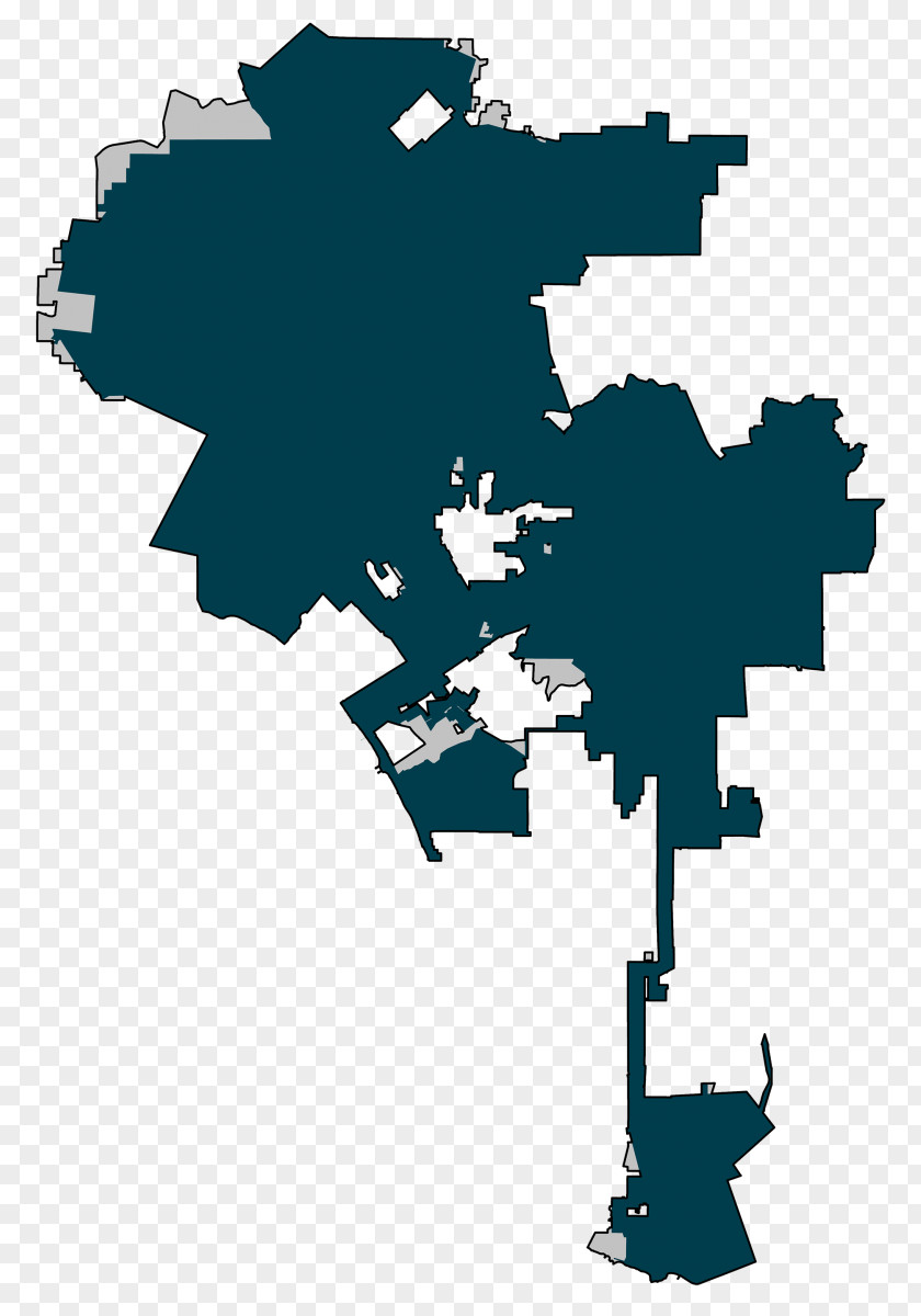 Los Angeles City Map PNG