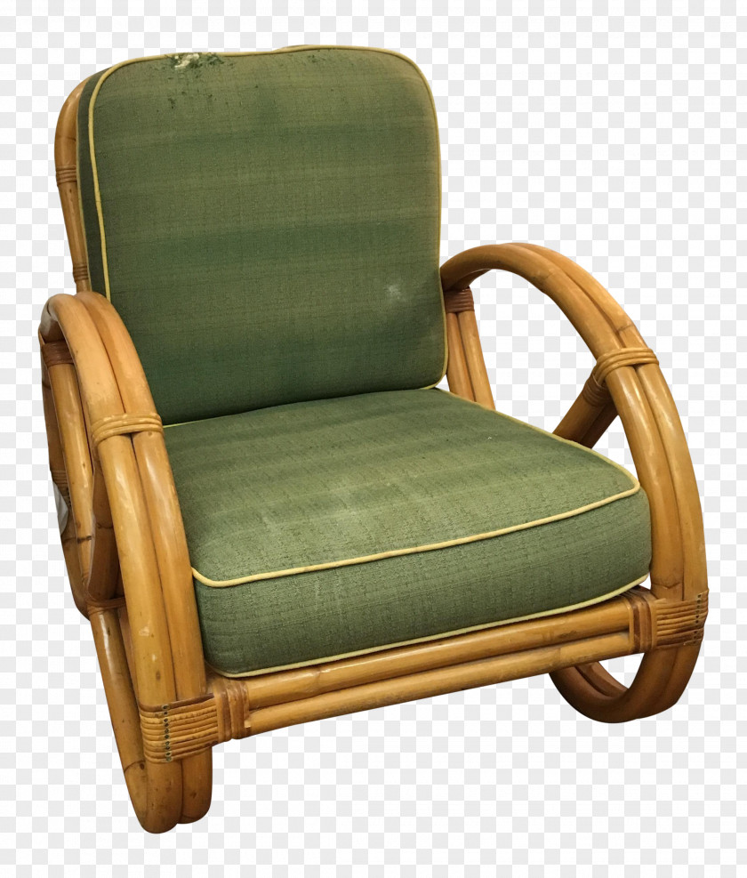 Green Rattan Club Chair Furniture Chaise Longue PNG