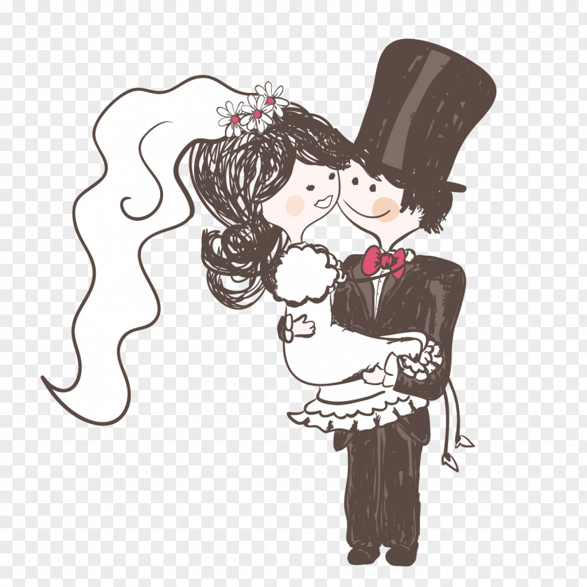 Cute Bride And Groom Bridegroom Wedding Clip Art PNG