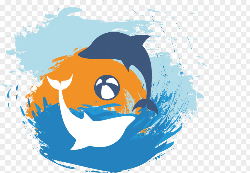 Dolphin Play Vector Toy Gratis PNG