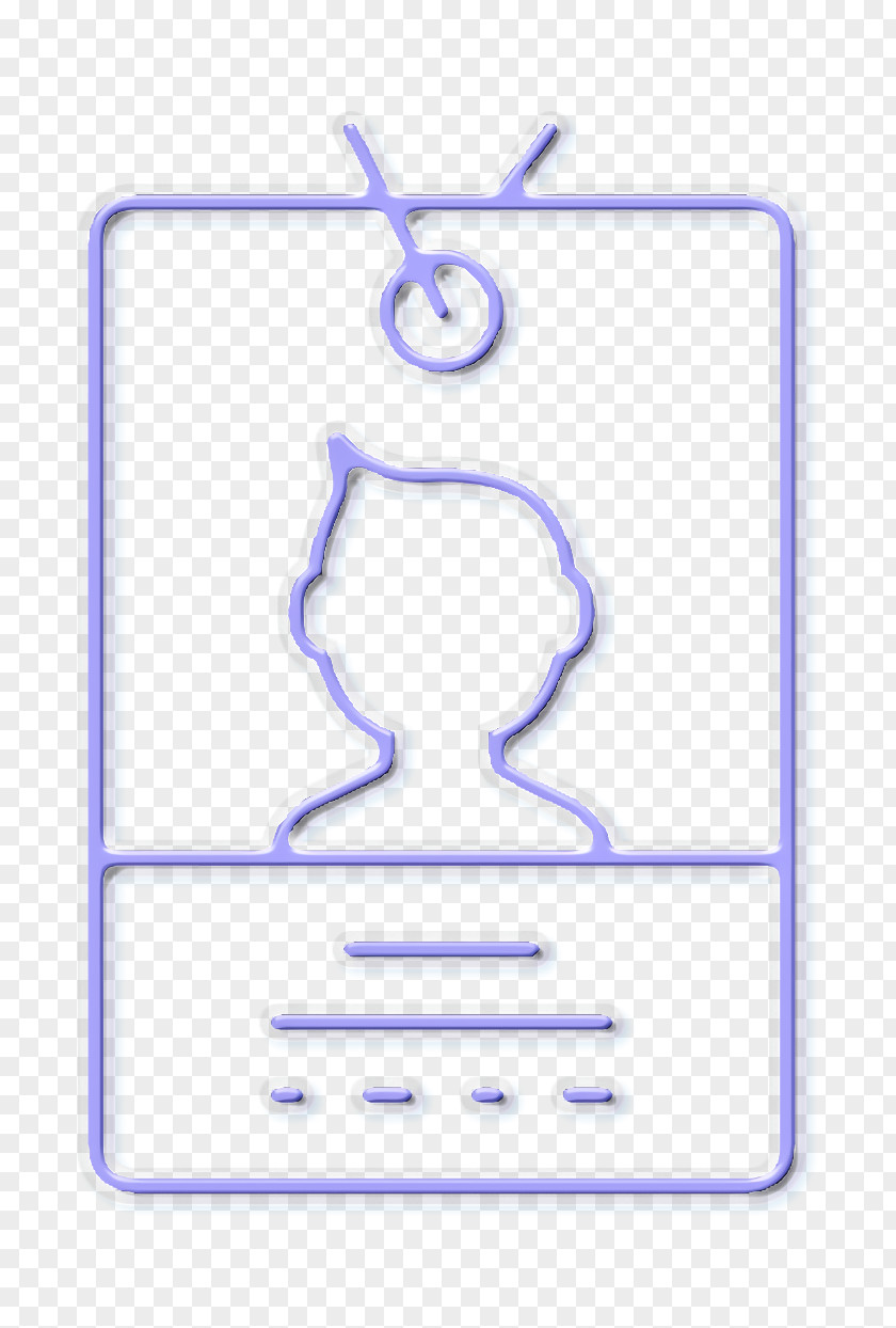 Line Art Essential Set Icon Id Card Pass PNG