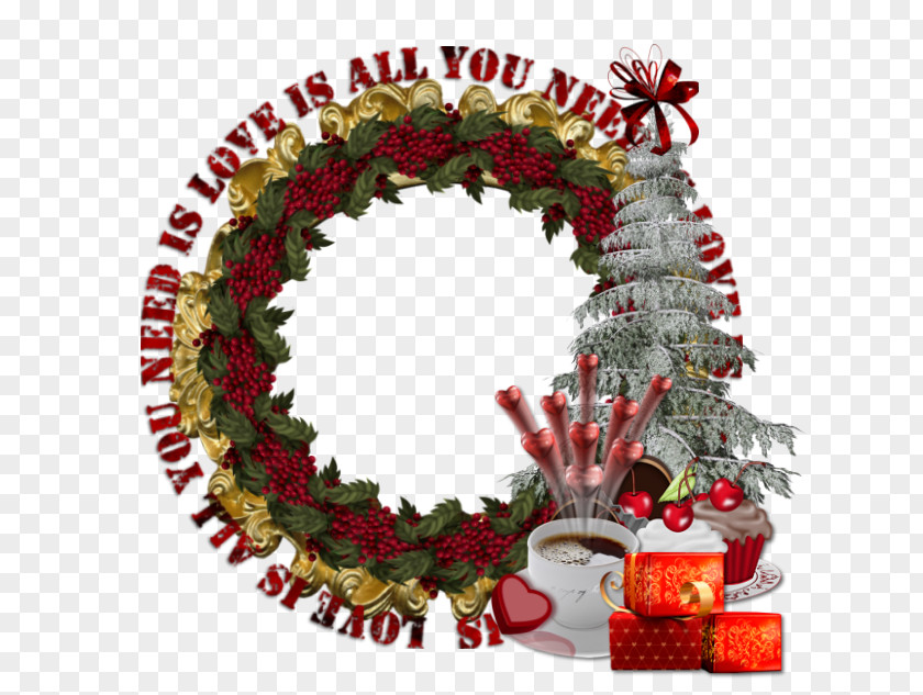 Love You Always Christmas Ornament Wreath Tree PNG
