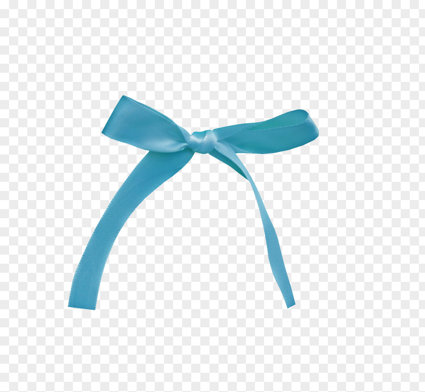 Ribbon Blue Turquoise Color Shoelace Knot PNG