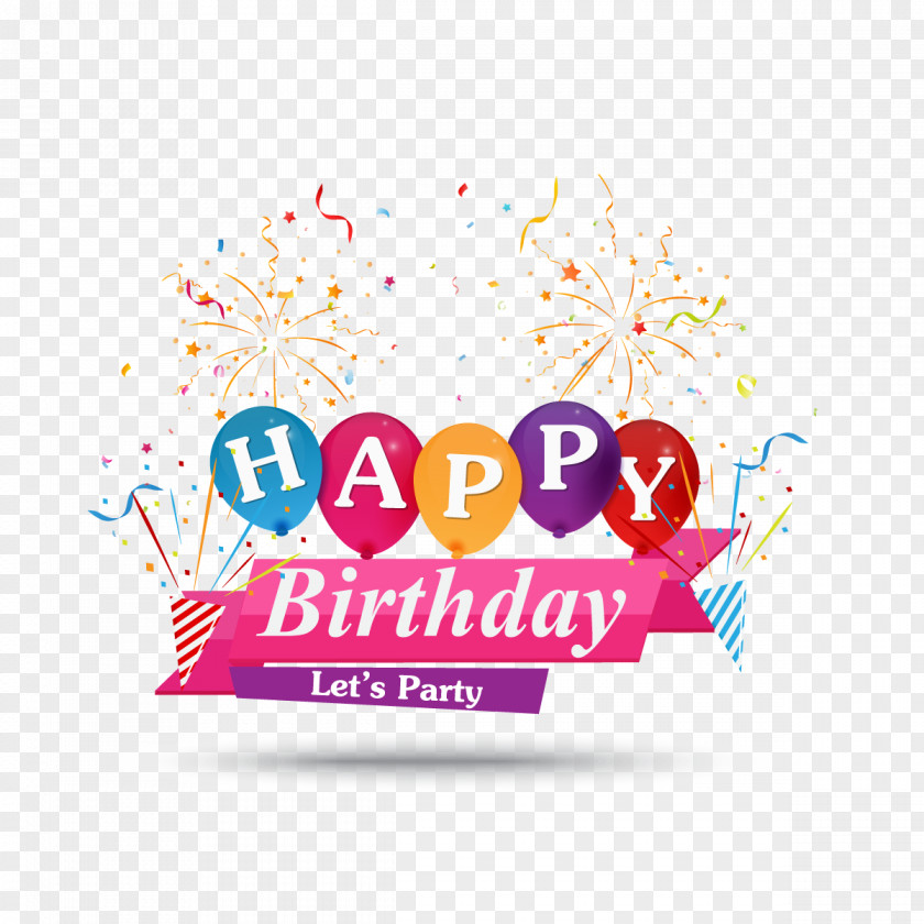 Vector Happy Birthday Cake Greeting Card Wedding Invitation PNG