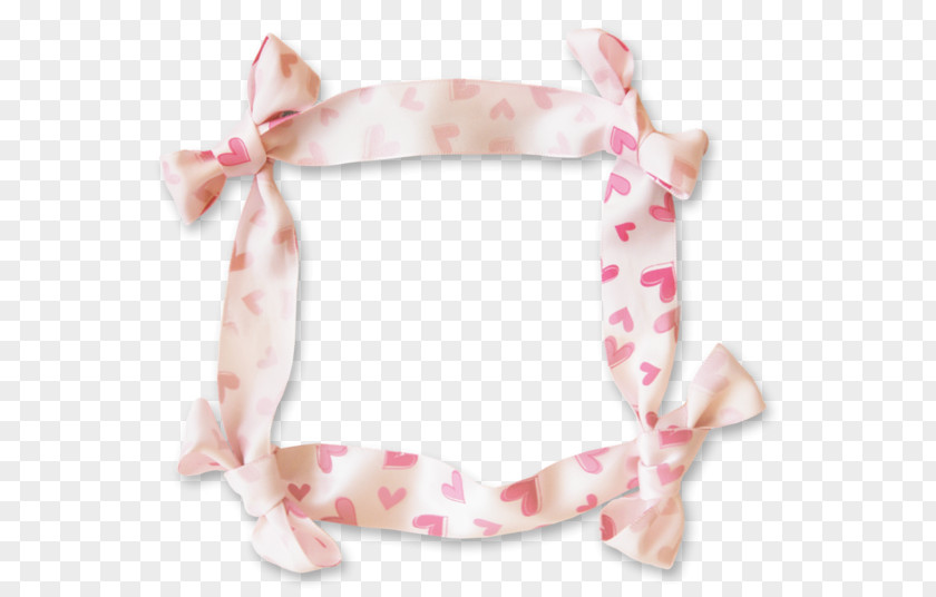 Candy Border Hair Tie Pink M PNG