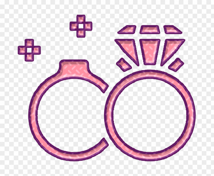 Diamond Icon Wedding Rings PNG
