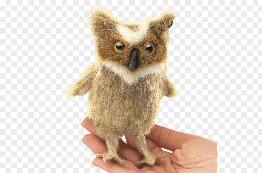 Great Horned Owl Finger Puppet Bird PNG