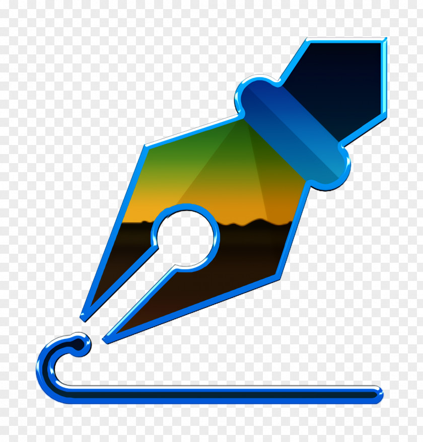 Logo Electric Blue Pen Icon Business PNG